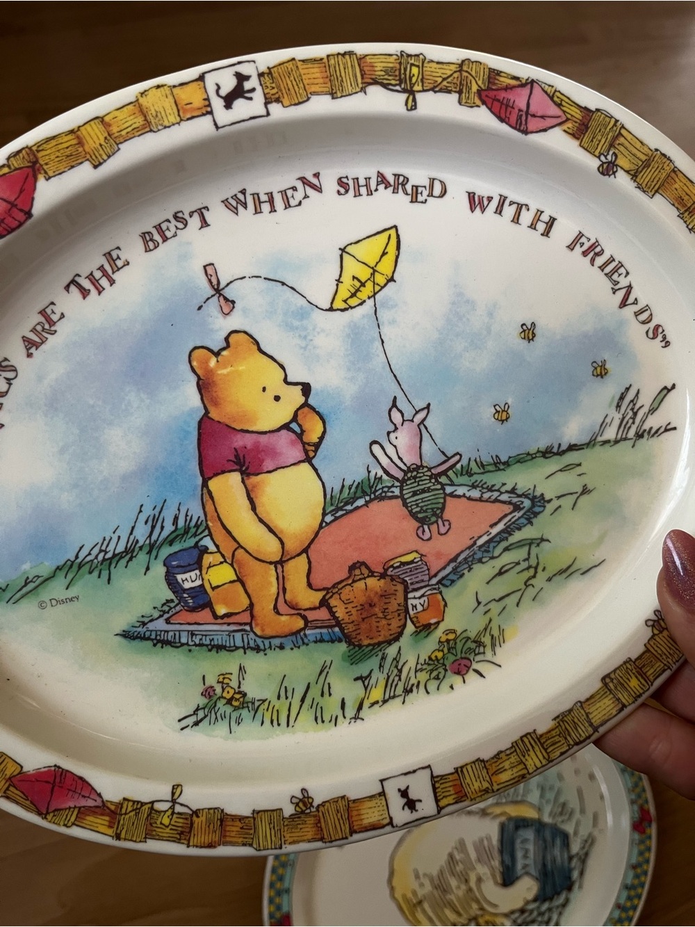 Winnie the Pooh vintage collectible melamine children’s plates - Picture 2 of 6